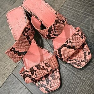 Topshop Snake Print Women's Mules size 6